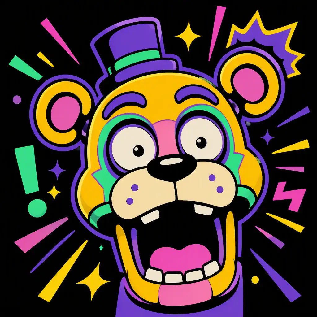 FNAF jumpscare artwork — animatronic scream